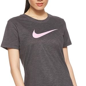 NEW The Nike Tee XS Dry Fit Women Gray Training Sport.